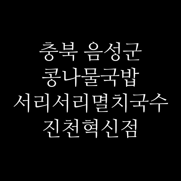 서리서리멸치국수 진천혁신점 썸네일 이미지