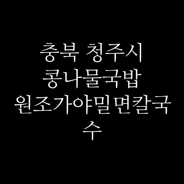 원조가야밀면칼국수 썸네일 이미지