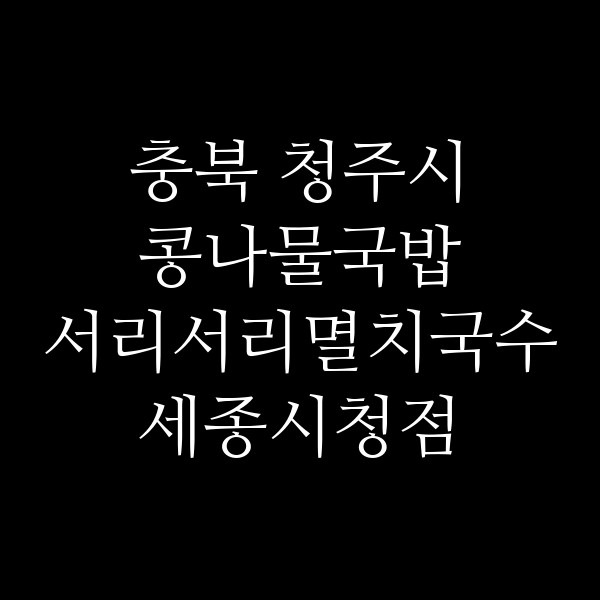 서리서리멸치국수 세종시청점 썸네일 이미지