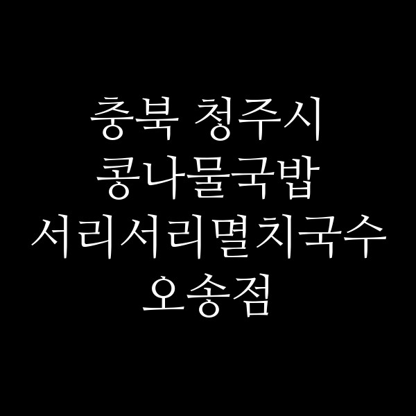 서리서리멸치국수 오송점 썸네일 이미지